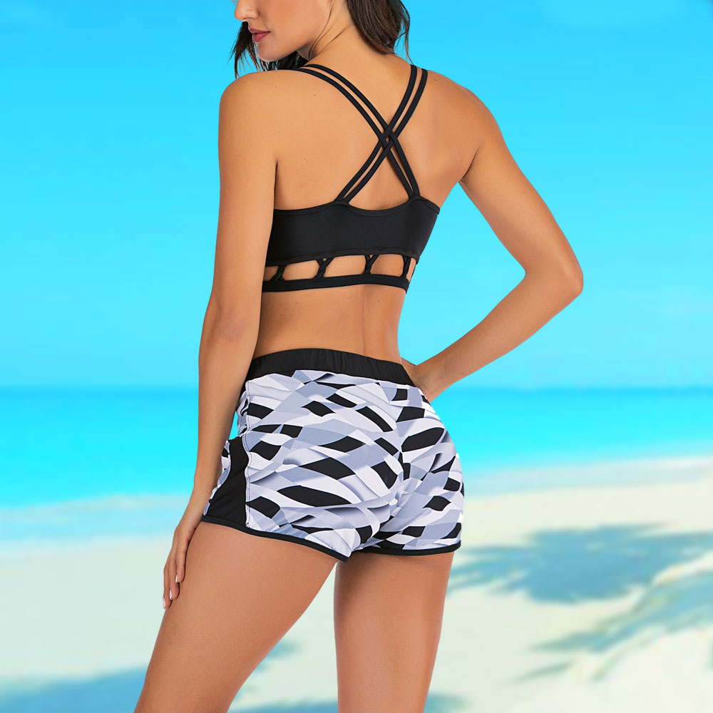 Womens Sports Costume Yoga Swim Suit Beachwear Bathing Suit Two Piece Padded Bra | eBay