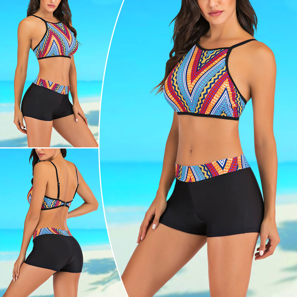 Womens Sports Costume Yoga Swim Suit Beachwear Bathing Suit Two Piece  Padded Bra