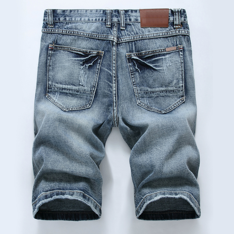 half dark blue half light blue jeans
