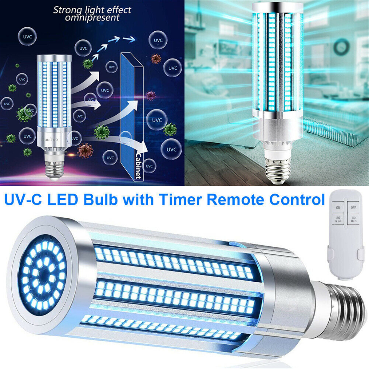 Озон светодиодные. UV Germicidal Lamp led UVC Bulb e27/e26 Home Ozone disinfection Light. Лампы бактерицидные ультрафиолетовые 60 ватт.