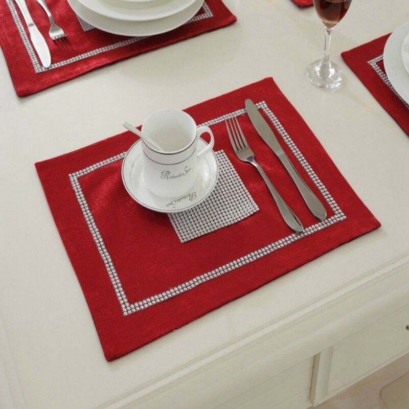 Diamante Table Runner Placemats Wedding Party Banquet Event Home Decor