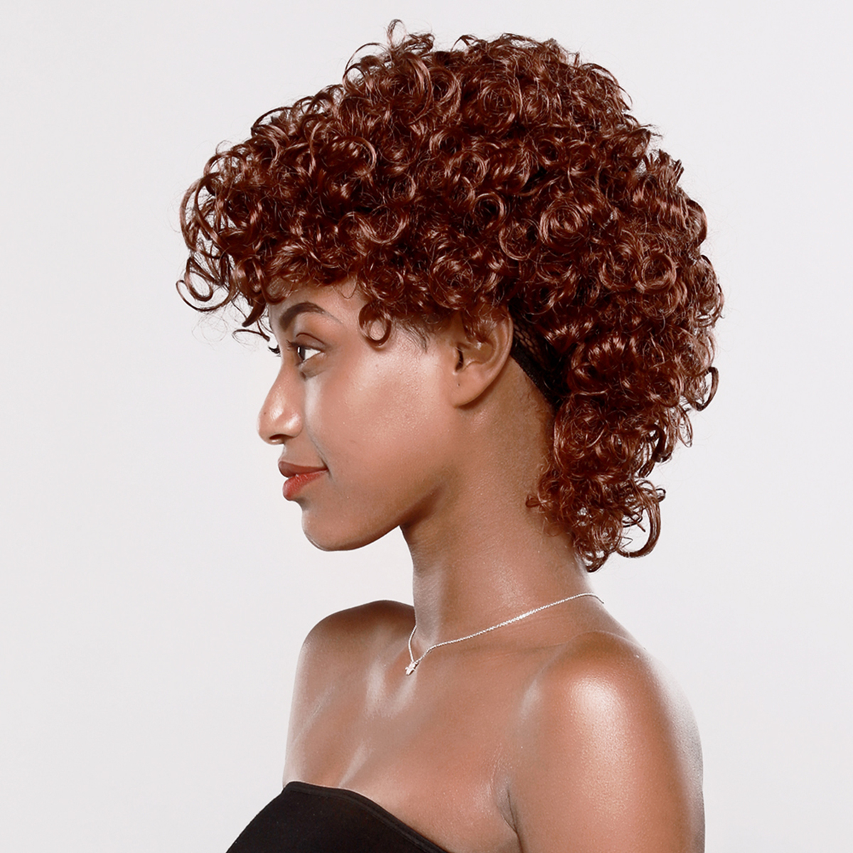 Short Afro Curly Wigs  Pixie Cut  Wig Synthetic for African 