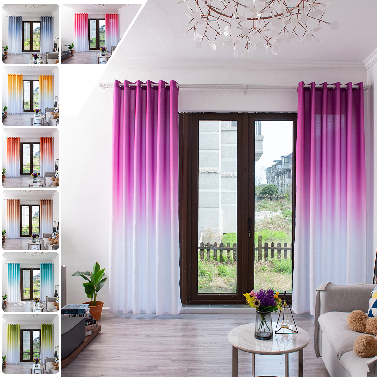 Curtains Blinds Accessories Plain Voile Curtain Panel Door Window Tulle Curtain Living Room Bedroom 1 2 4pcs Home Furniture Diy