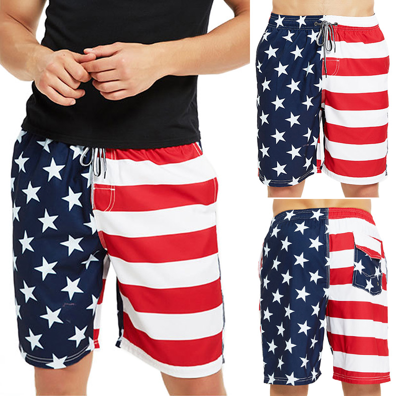 men's flag swim trunks
