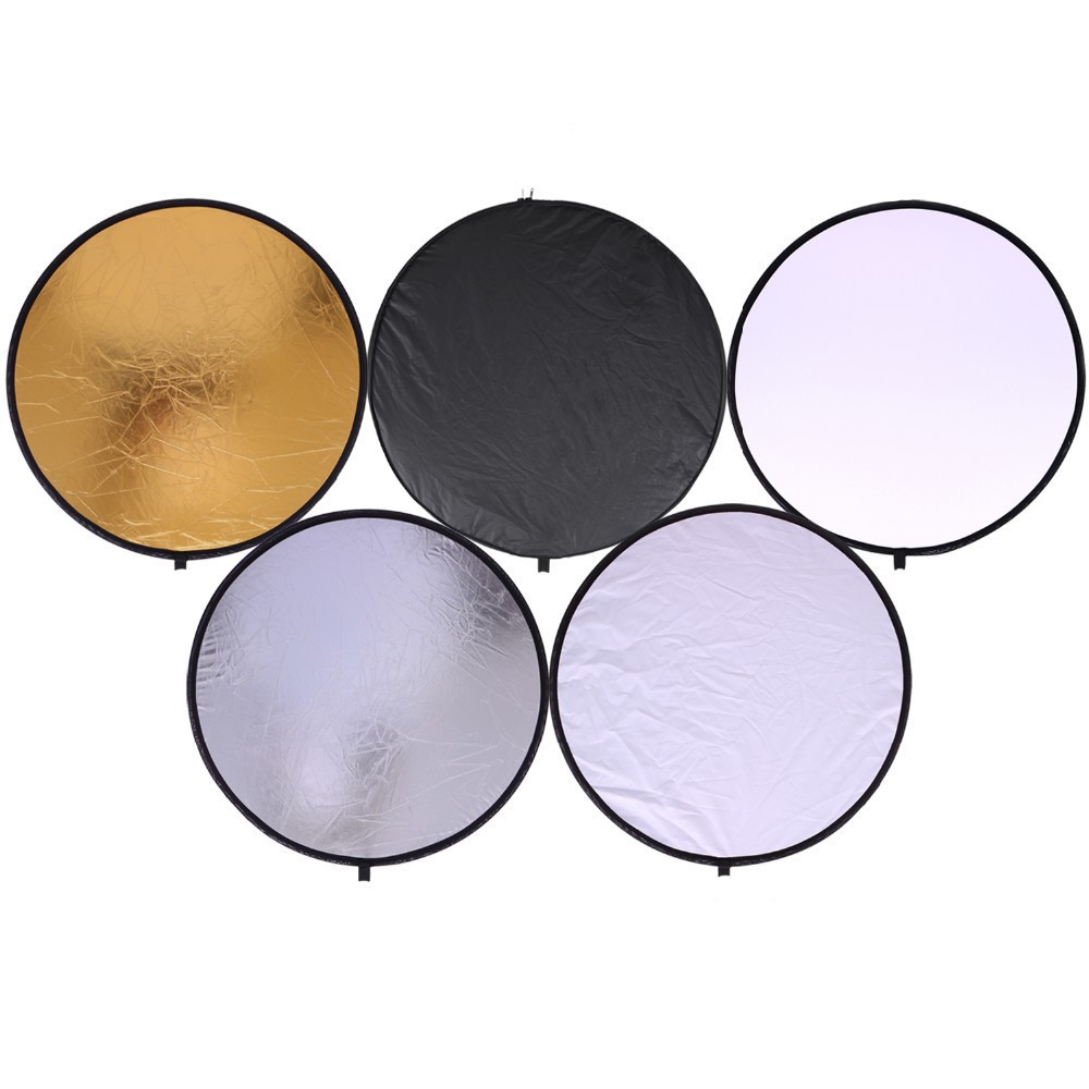 5in1 60/80/110cm Collapsible Photography Studio Panel Light Reflector