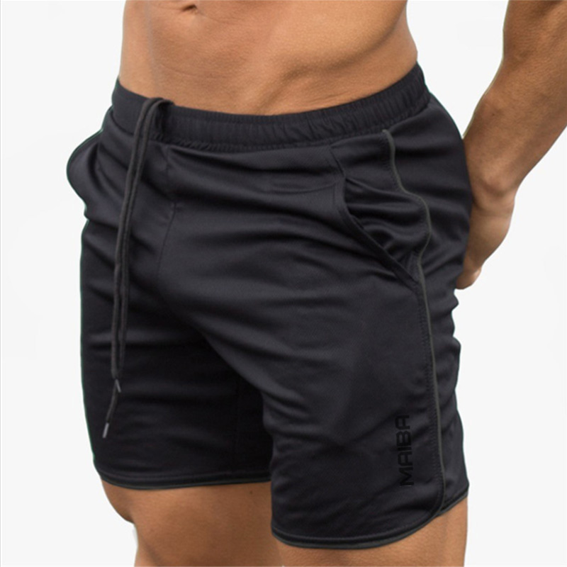HUAZONG Mens Gym Workout Fitness Shorts Bodybuilding Running Training Jogging Swimming Solid Short Pants Elastic Waistband With Pockets
