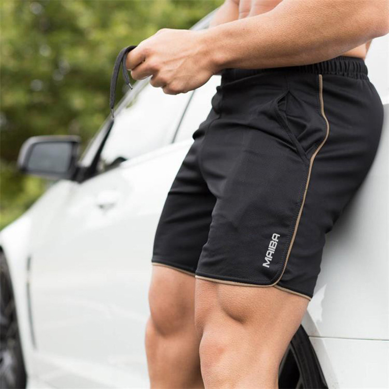 Hommes Coton Ajusté Short Bodybuilding Entraînement Gym Course Lifting Workout Pants 