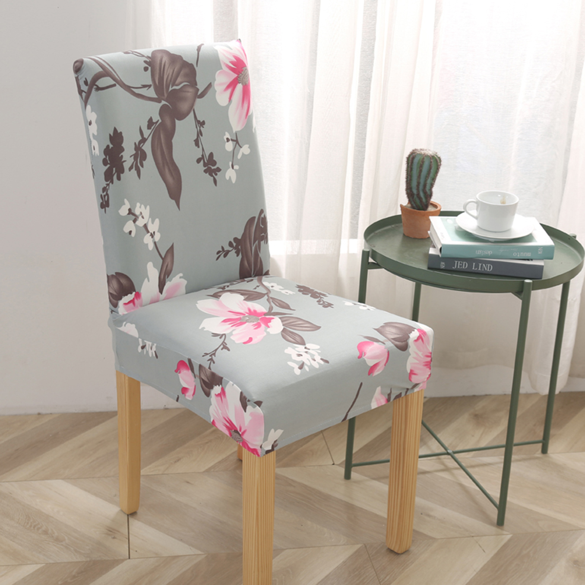 Universal Multi-color Printed Dining Chair Covers Seat Protector Party ...