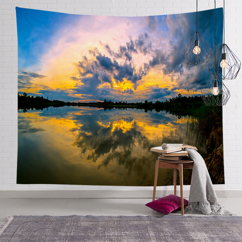 Nature Landscape Art Tapestry Wall Hanging Throw Cover Bedspread Mat Home Decor 