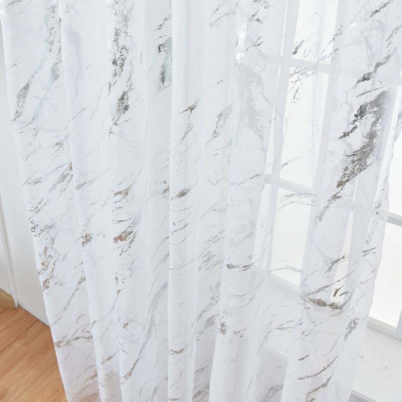 Marble Printed Window Curtain Tulle Voile Drape Panel Sheer Scarf Valances Decor eBay