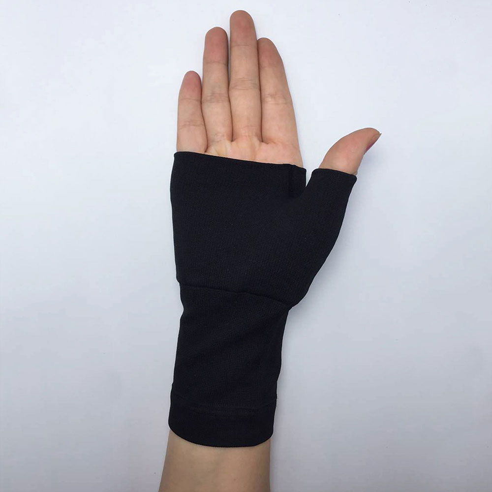 Brand New Hand Wrist Support Gym Gloves Palm Elastic Bandages Wrap Arthritis BLK 