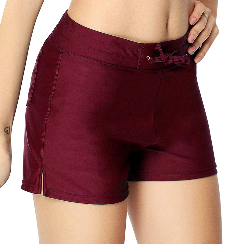 Women Swim Shorts High Waist Bikini Bottoms Briefs Beachwear Bath Pants