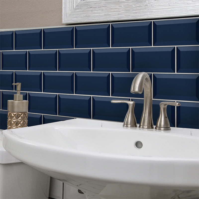 Up to 54PCS Self Adhesive Mosaic Tile Sticker Kitchen Bathroom Wall