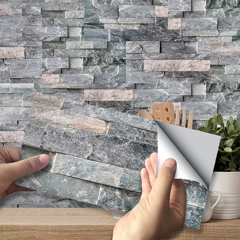 9pcs 3D Self Adhesive Wall Tile Stickers Brick Design Kitchen Mosaic A8X4
