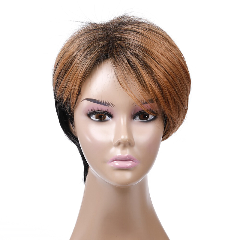 Women Pixie Cut Wigs Short Straight Synthetic Hair Full Wig Cosplay