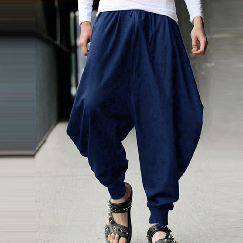 Men's Harem Pants Loose Wide Leg Yoga 
