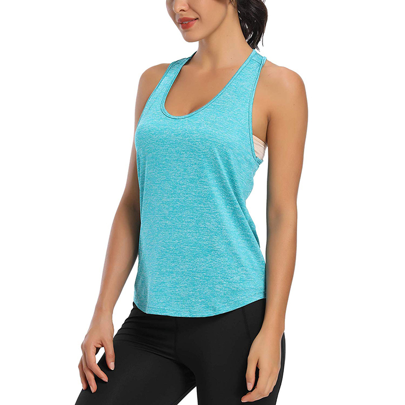 Women's Cross Back Strappy Yoga Vest Ladies Loose Fitness Run Workout ...