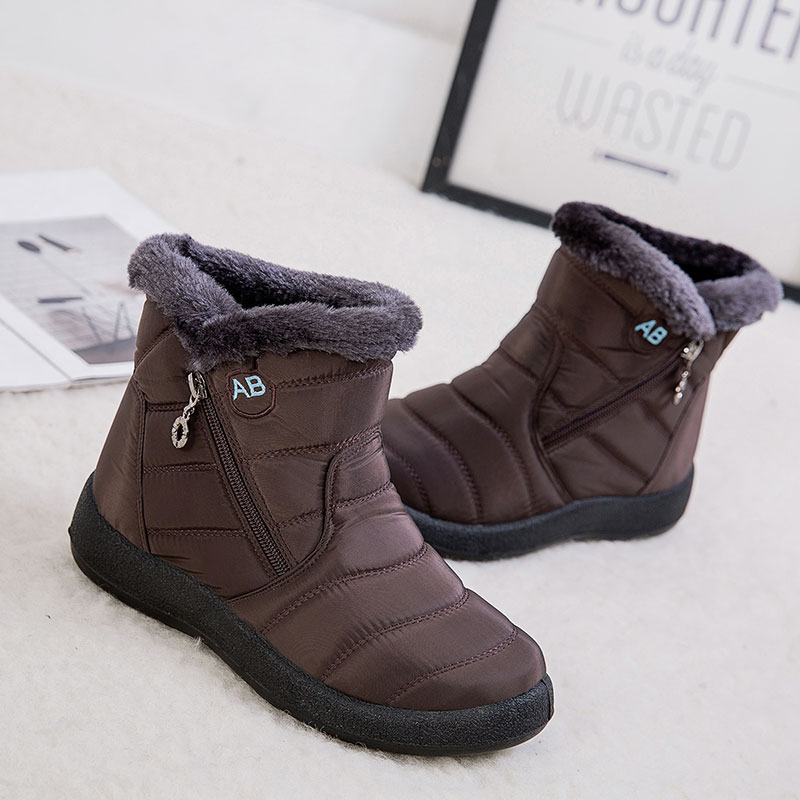 waterproof fur lined slip on boots
