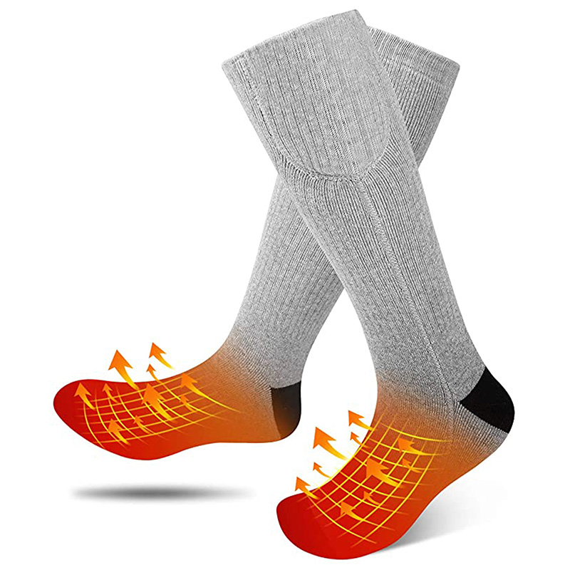 Winter Warmer Electric Thermal Heated Socks Rechargeable Battery Boot ...