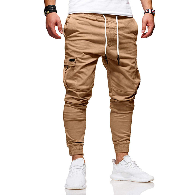 Men's Slim Fit Sports Long Trousers Casual Pencil Jogger Cargo Pants Sweatpants