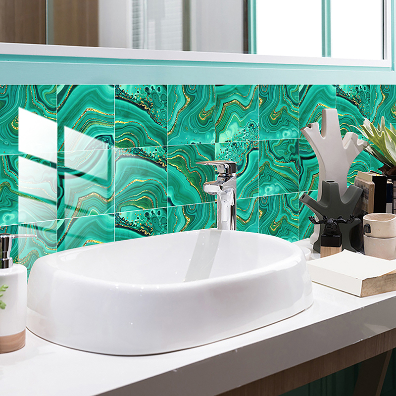 96X Kitchen Tile Stickers Bathroom Mosaic Self-adhesive Wall Decal Decor 20x20cm 