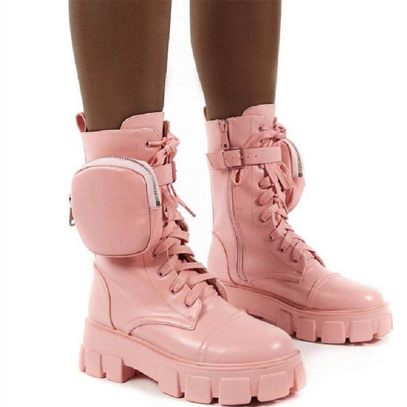 Ladies Women Ankle Boots Chunky Grunge Punk Patent Matt Buckle Size UK3-UK8 