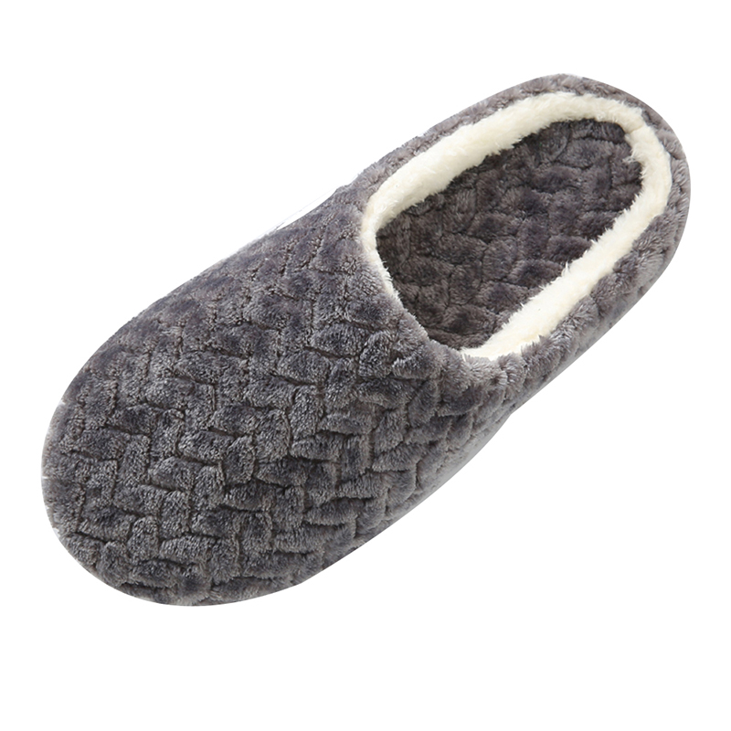Unisex Couple Non-Slip Plush Warm Slippers Indoor/Outdoor House Soft Floor Shoes