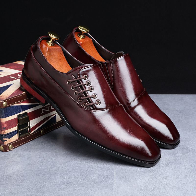 Mens Fashion Leather Shoes Slipon Formal Business Dress