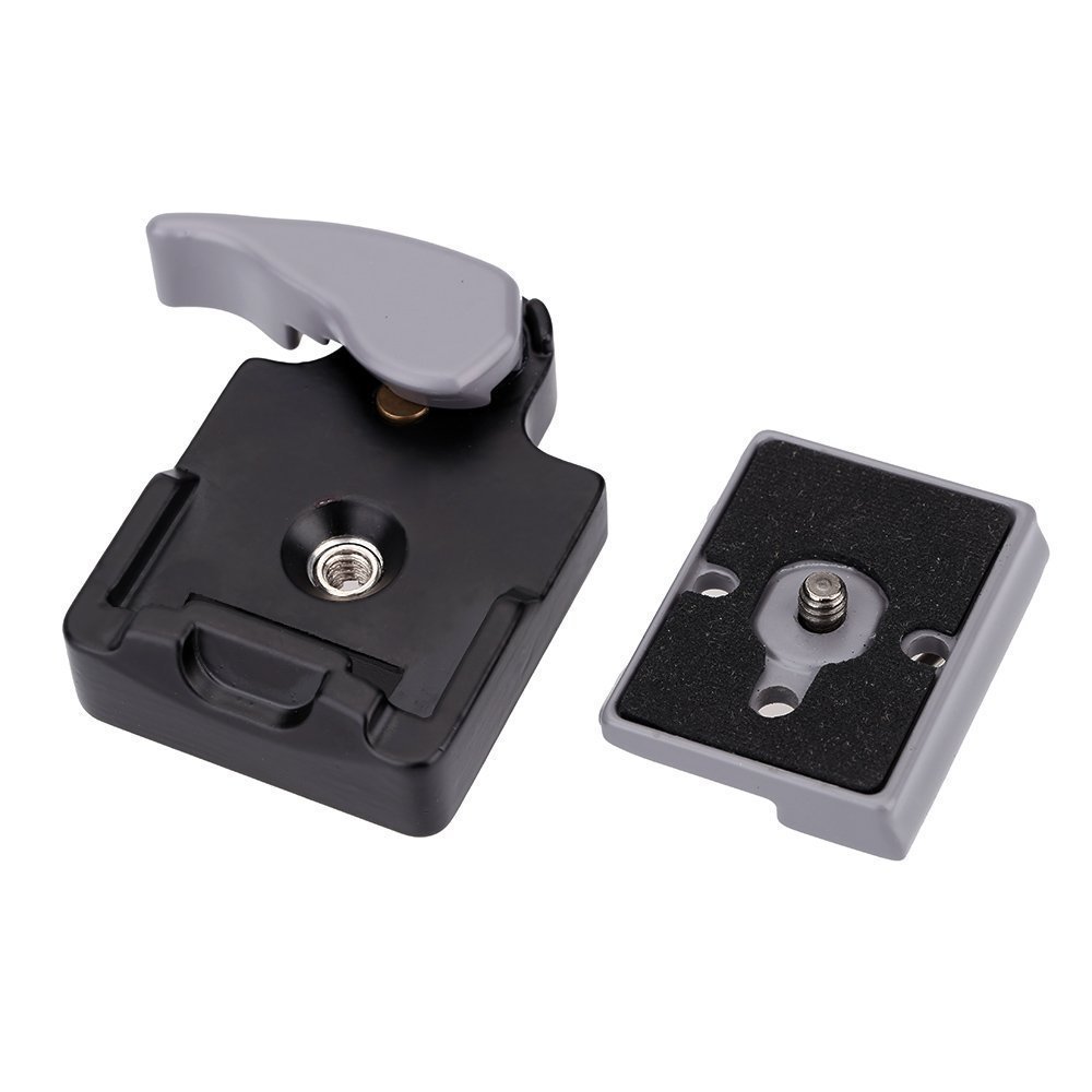 Quick Release Clamp System + Adapter Plate for Manfrotto Tripod Monopod