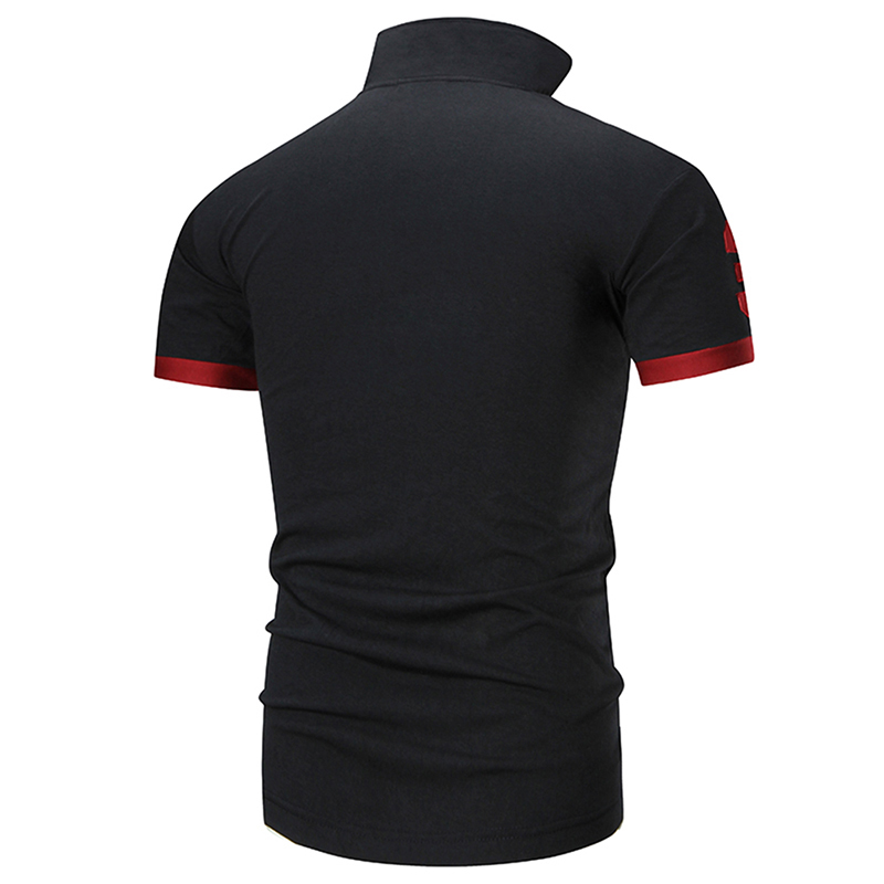 Mens Short Sleeve Polo Shirt Slim Fit Work Casual Tops Blouse Pullover T-Shirt