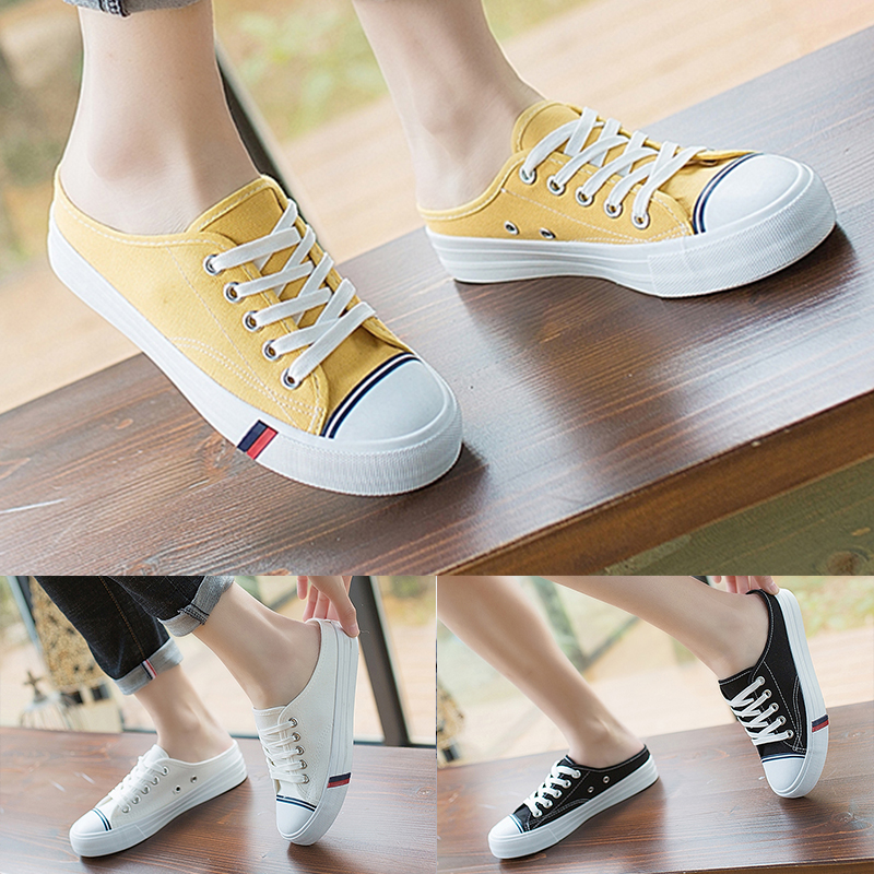 canvas sneaker mules