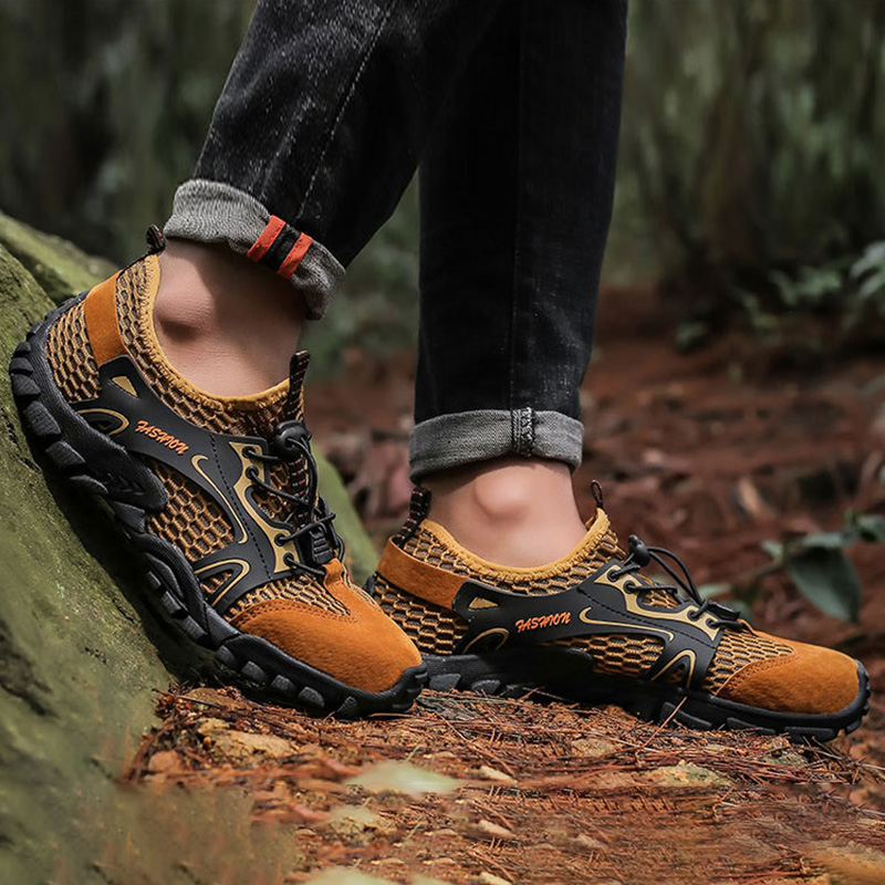 Men's Fashion Outdoors Water Shoes Trail Hiking Breathable Antiskid Sports Shoes 