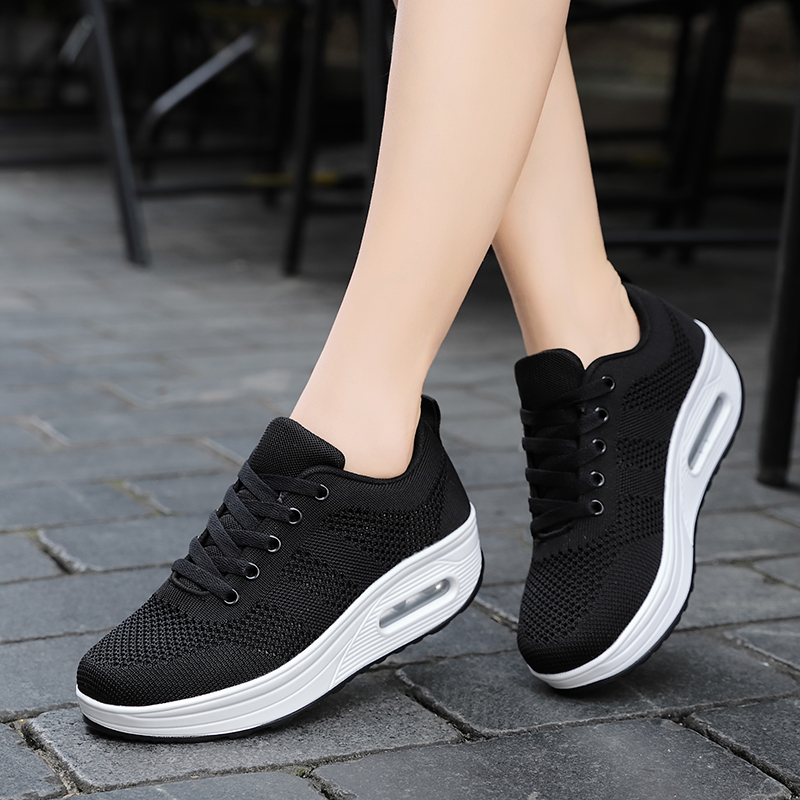 Womens Ladies Girls Running Trainers Fitness Gym Sports Comfy Lace Up Shoes Size 