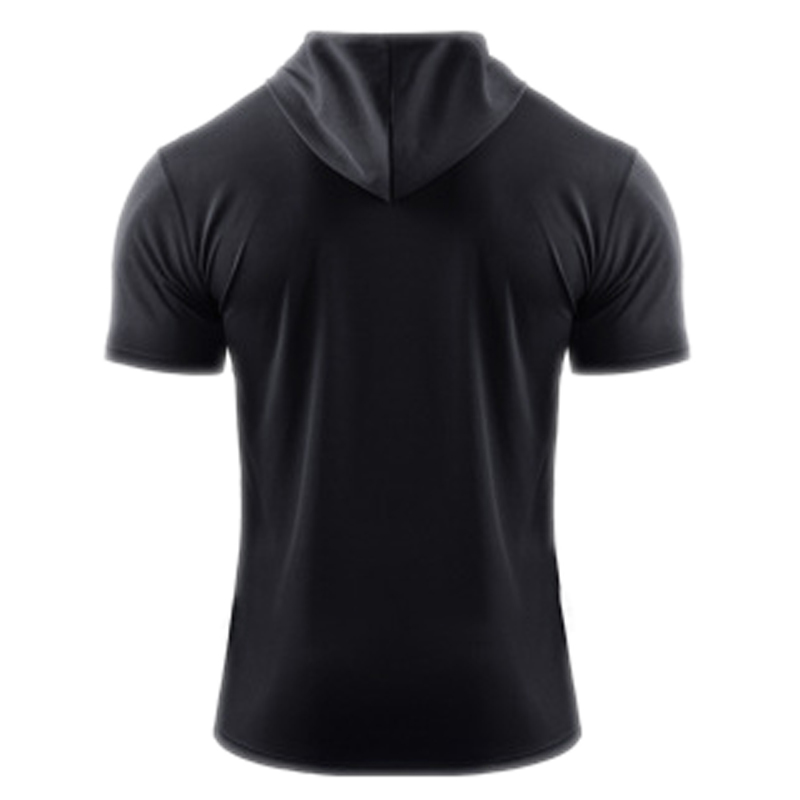 mens short sleeve hooded shirt