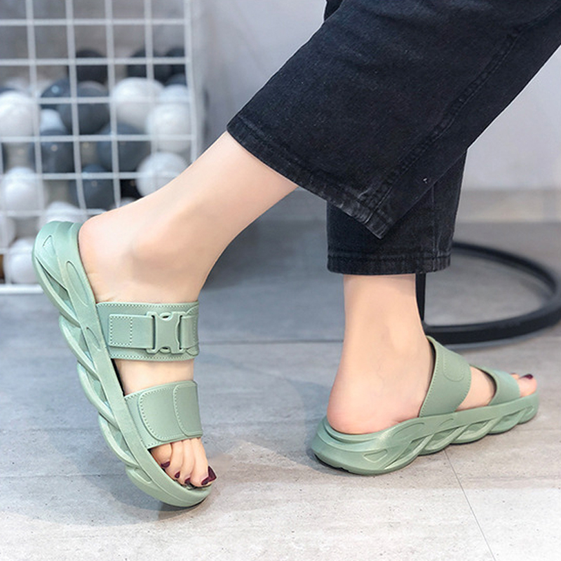 Women's Open Toe Beach Sandal Buckle Clogs Mules Sandals Slippers Casual Shoes 