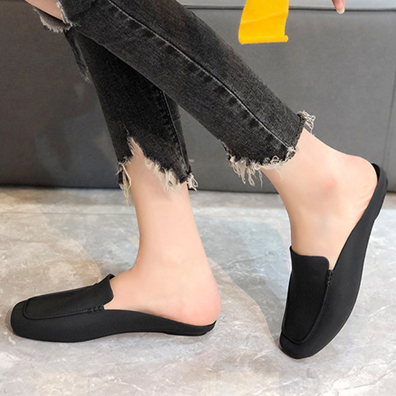 leather womens sliders