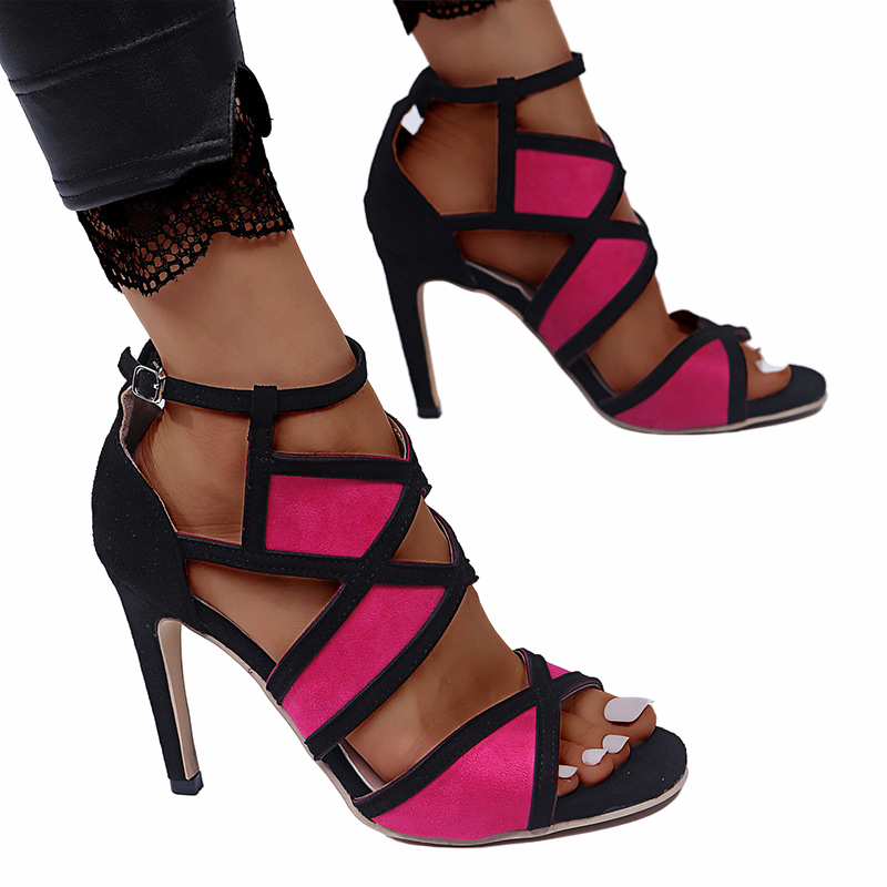 Women Strappy Sandals Open Toe High Heels Stilettos Evening Party Pumps Shoes 
