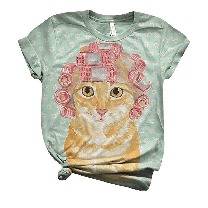 ladies cat print tops uk