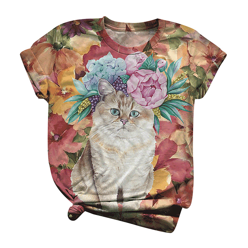 ladies cat print tops uk