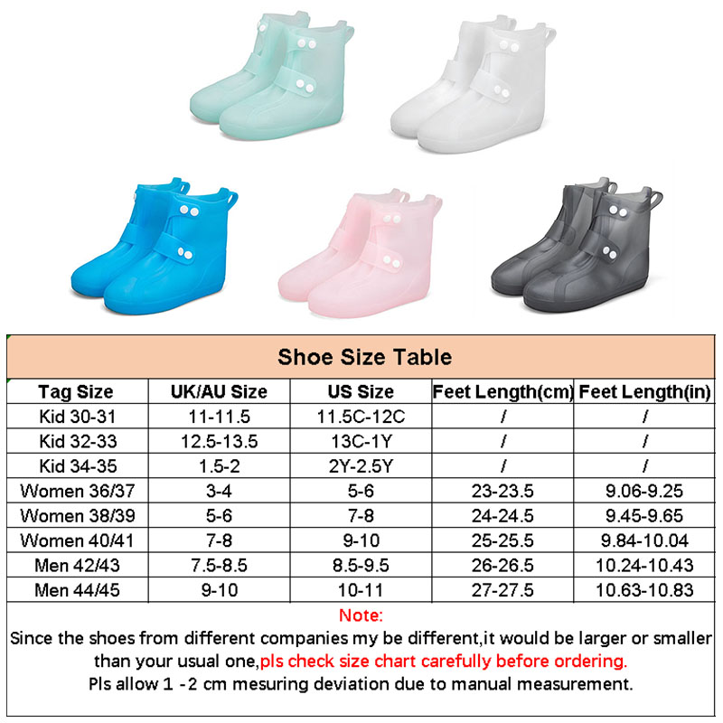 Details about   Anti-Slip Silicone Zipper Reusable Rain Shoes Cover Lightweight Protectors USA 