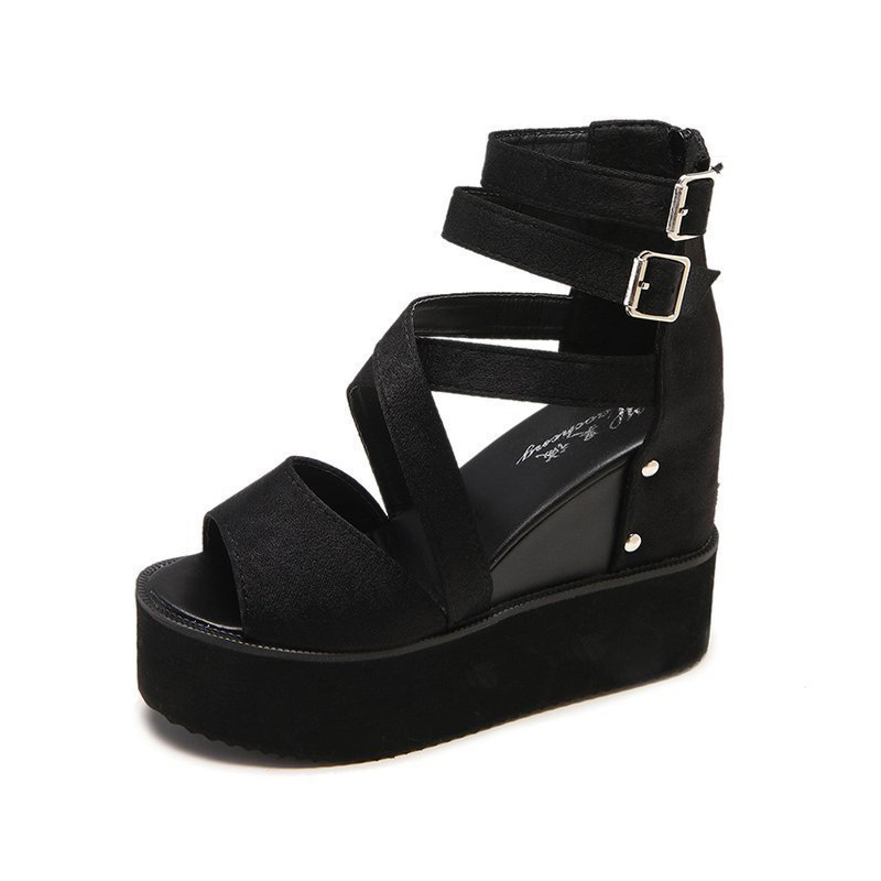 chunky platform shoes black