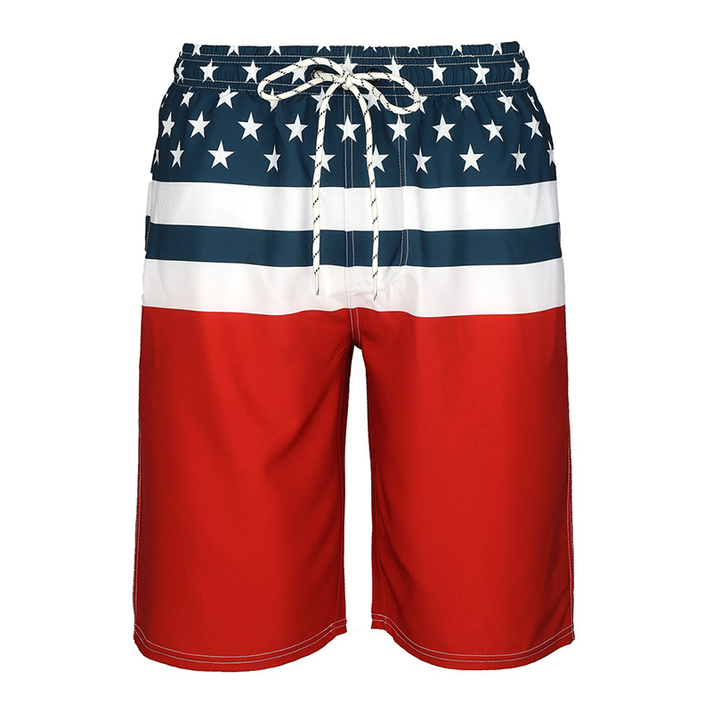 Mens Shorts Casual Mens Shorts Athletic American Flag Shorts Elastic Waist Pants