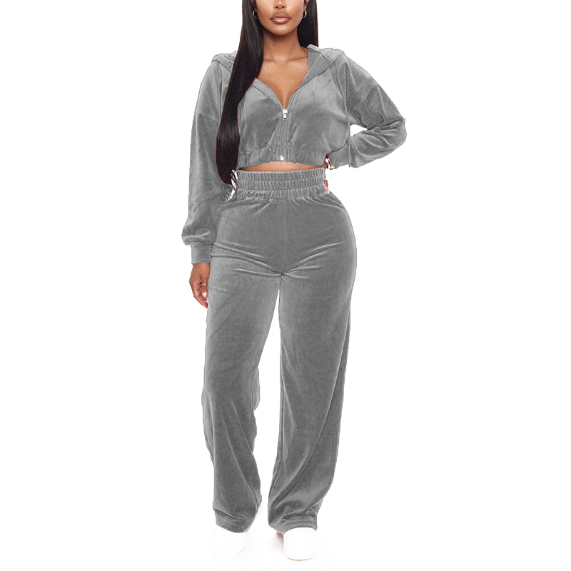 Velvet sweatsuit online set