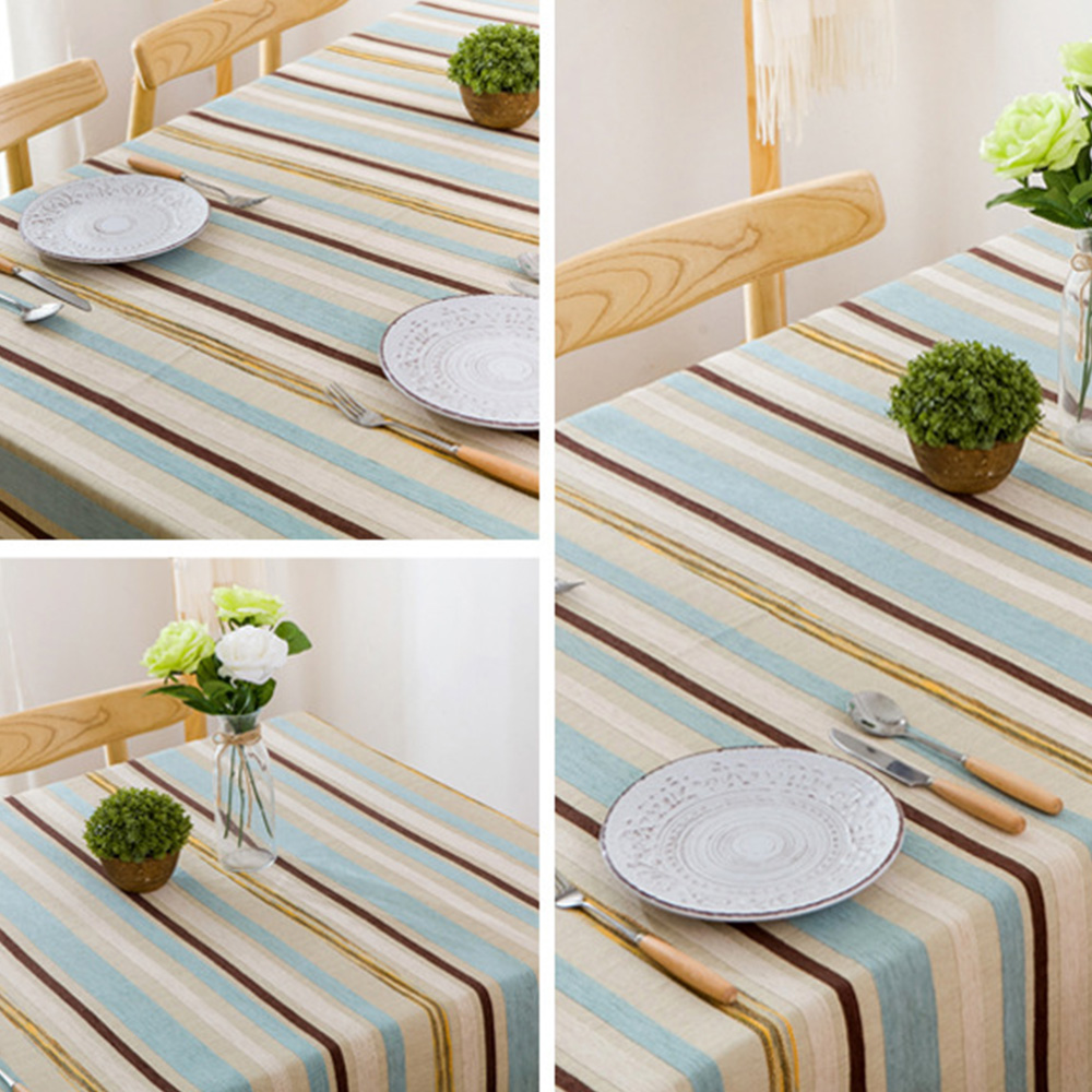 Details about   Striped Rectangle Square Tablecloth Table Cloth Cover Table Decor R 