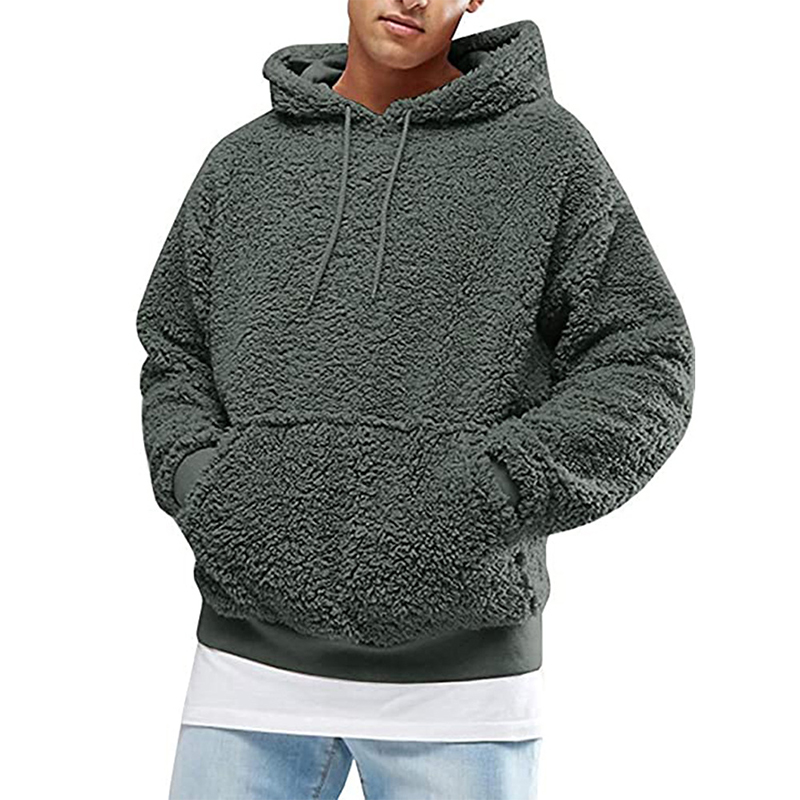 Men's Long Sleeve Patchwork Hoodie Hooded Sweatshirt Top Tee Outwear Blouse 9