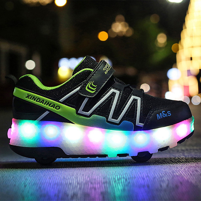 Details about   Children's Sneakers Flashing LED Shoes Boys Girls Soft Non-slip Running Shoes 