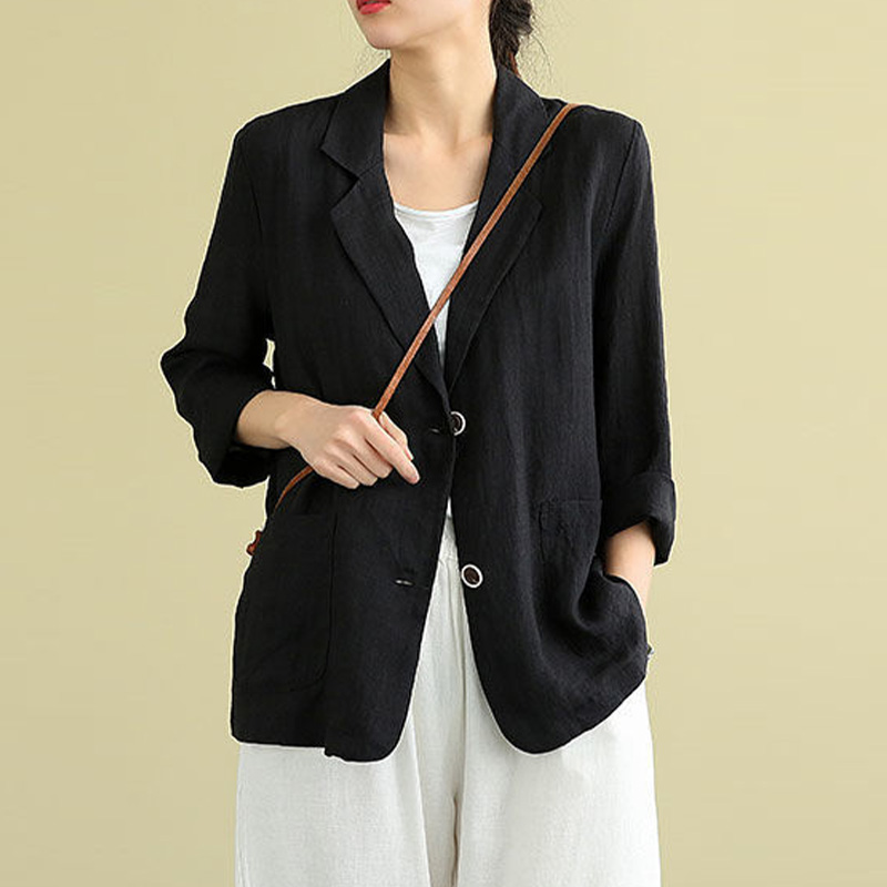 Long linen blazer clearance womens