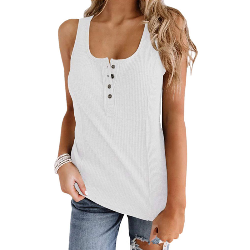 Womens Cotton Tank Top Sleeveless Cami Vest Ladies Casual T-shirt Plain Blouse