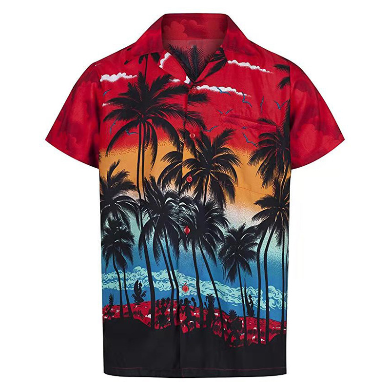 Coac3 Men Shirts Men Hawaiian Shirts 2019 Summer Fashion Casual Print Short Sleeve Flower Retro Party Elegant Shirt 