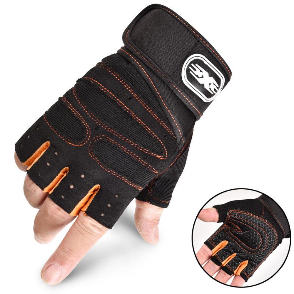 NEW WEIGHT LIFTING GLOVES FITNESS TRAINING BODY BUILDING GYM WRIST STRAPS MESH 